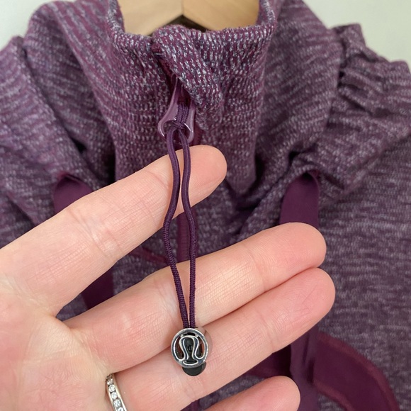 Lululemon Stride Jacket Mini Check Pique Plum Size 10 - Picture 9 of 16